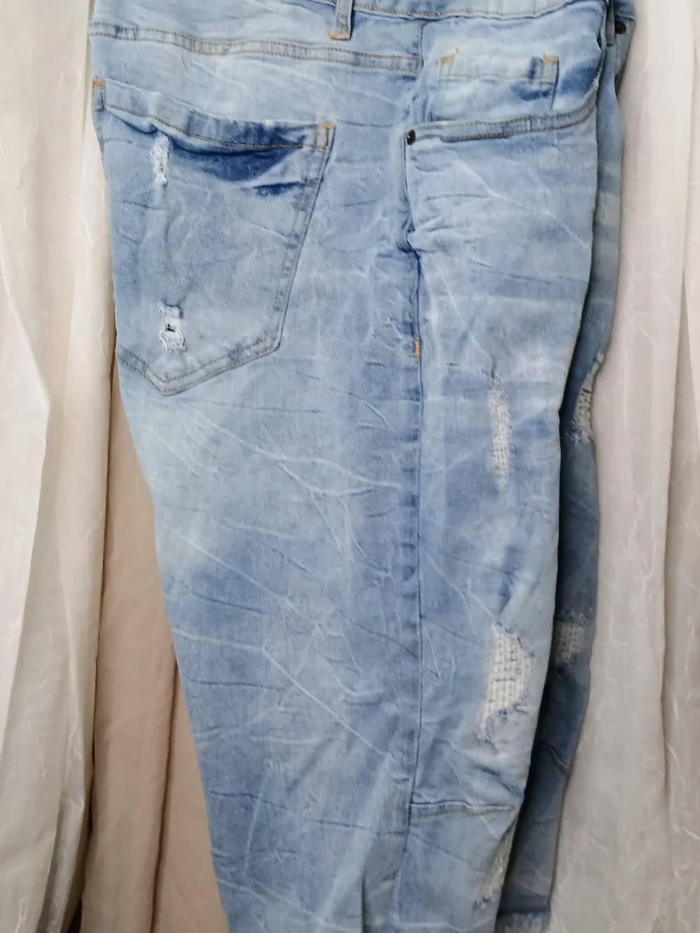 Revolution Light Blue Distressed Men’s Denim Shorts
